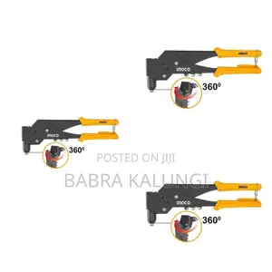 Ingco 360°Swivel Head-Hand Riveter-Yellow,Black