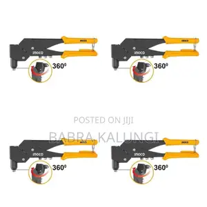 Ingco 360°Swivel Head-Hand Riveter-Yellow,Black