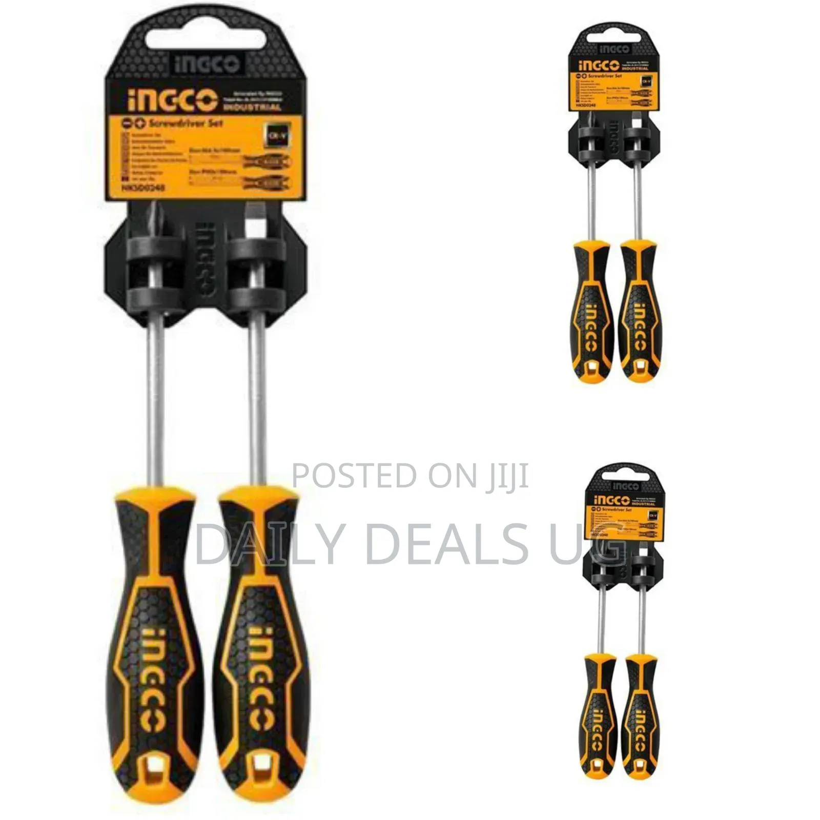 Ingco 2pcs of Screwdriver Set -Black