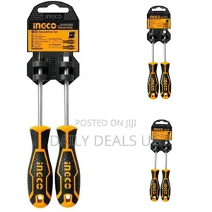 Ingco 2pcs of Screwdriver Set -Black