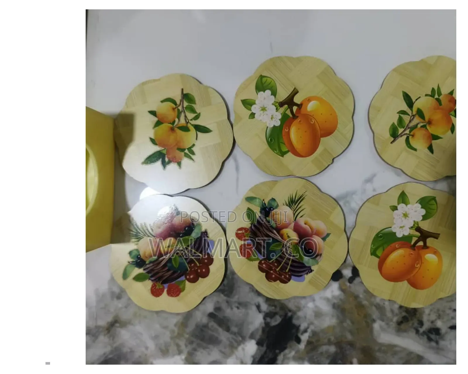 Round Shaped Bamboo Table Coasters