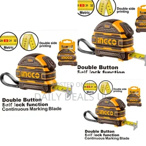 Ingco Hsmt081025 Steel Measuring Tape-Orange