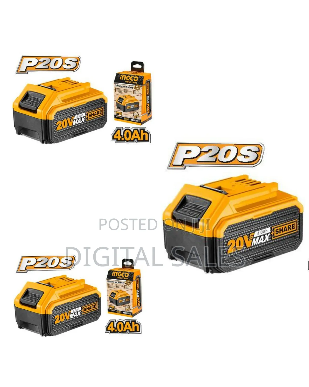 Ingco Fbli2002 -Lithium-Ion Battery Pack -Orange