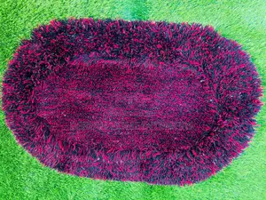 Hot Red Oval Doormat
