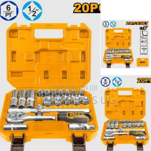 Ingco Hkts12201 -20 PCS 1/2" Socket Set -Orange