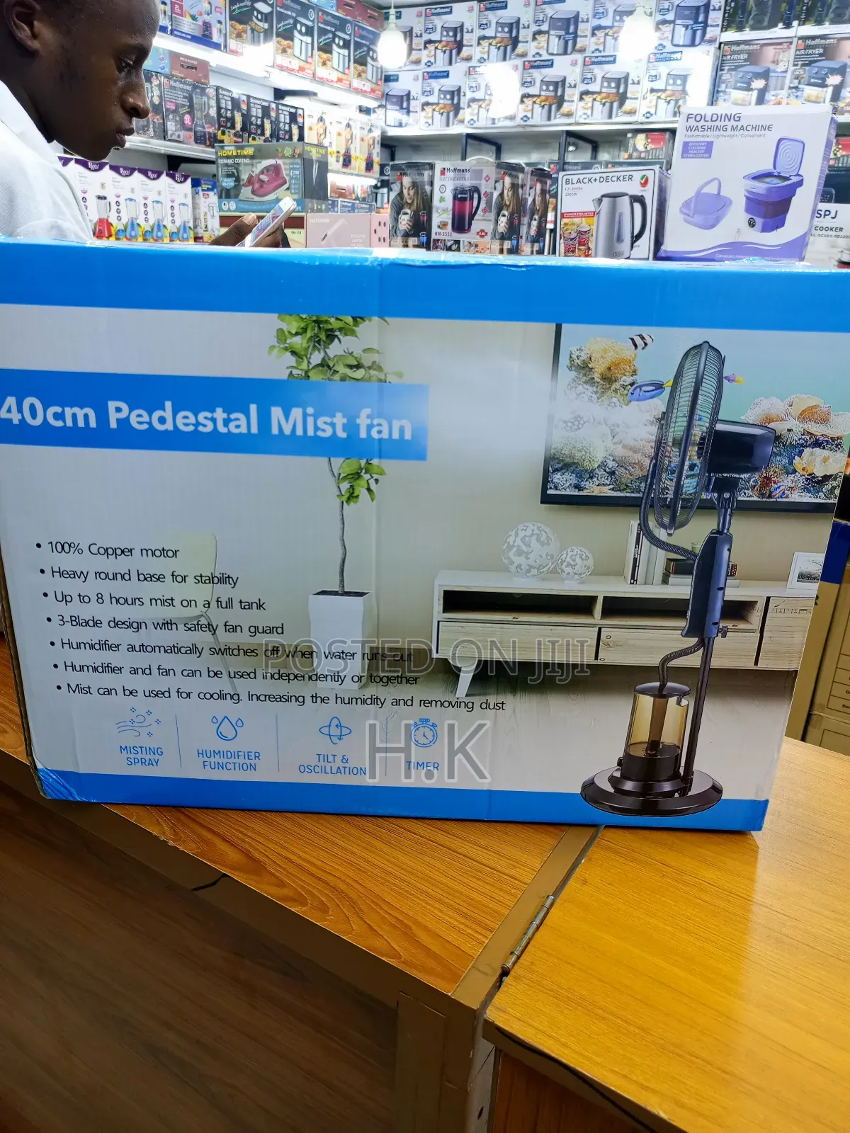 40cm Pedestal Mist Fan.