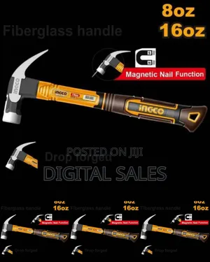 Ingco Mini Claw Hammer_ Black, Orange