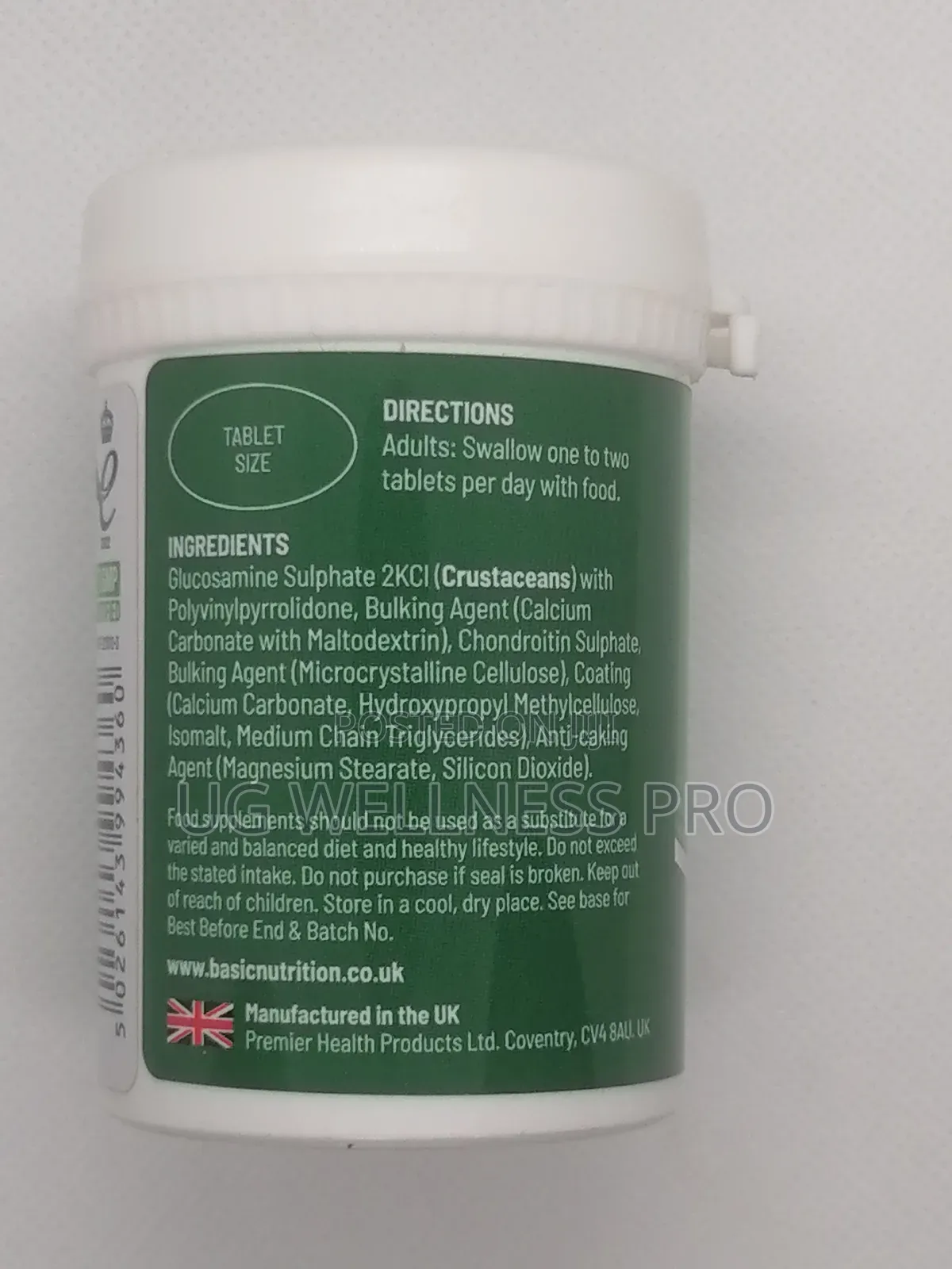 Basic Nutrition Glucosamine Sulphate 500mg + Chondroitin 100mg