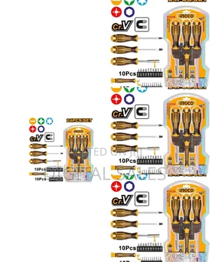 Ingco 24 Piece Screwdriver and Bits Set -Multicolour