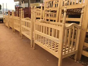 Solid Baby Cot With Net Poles