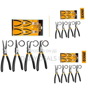 Ingco Hccps01180 -4 PCS Circlip Pliers Set-Orange