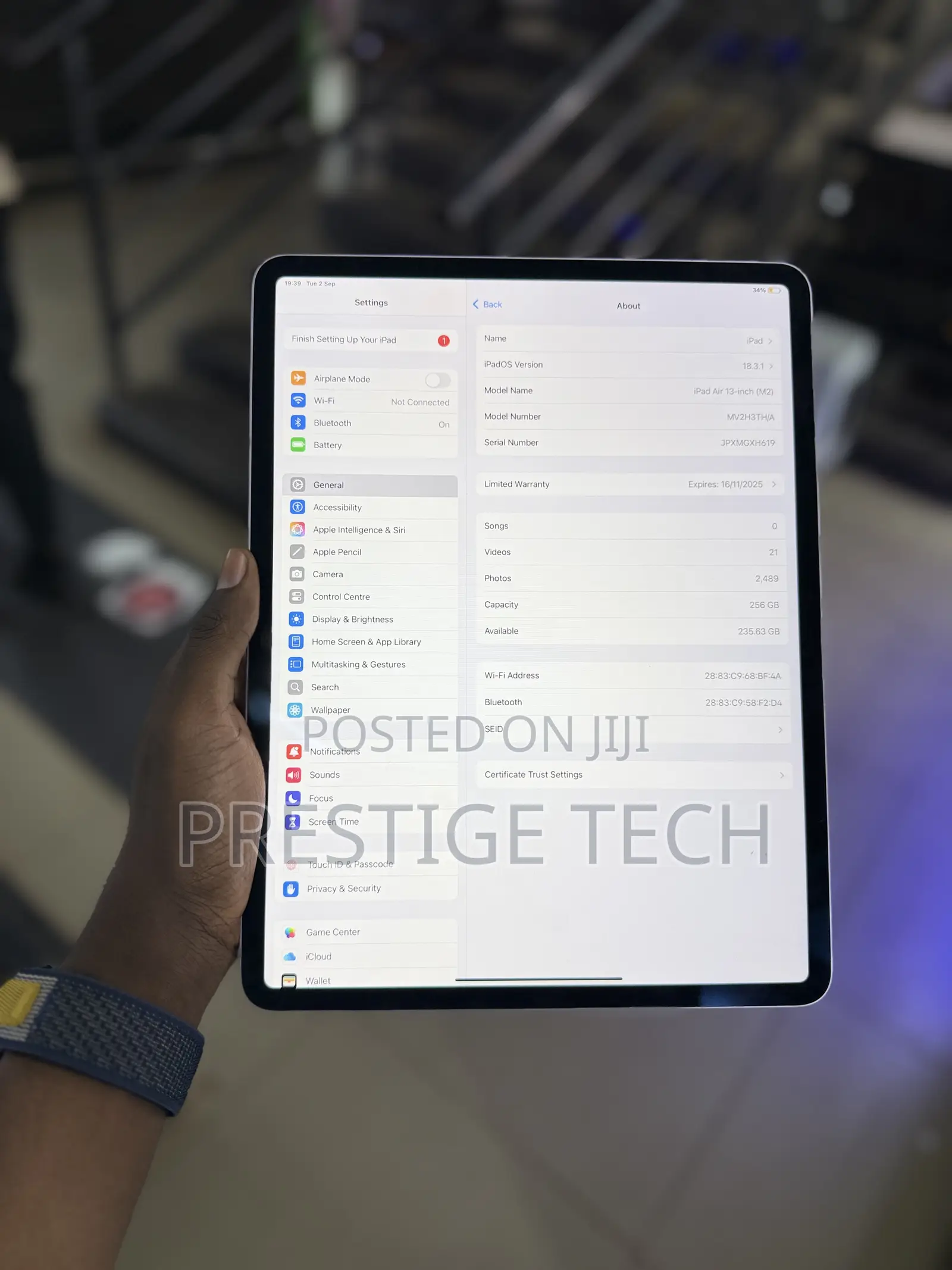 Apple iPad Air 13 (2024) 256 GB Gray