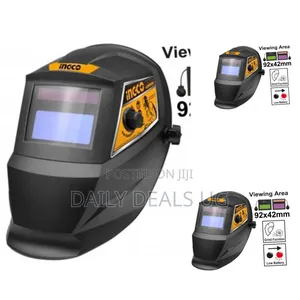 Ingco Ahm008 Auto Darkening Welding Helmet -black