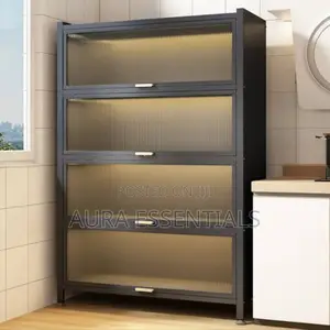 Unique 5-Tier Kitchen Storage Cabinet With Flip Doors