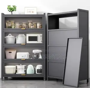 Unique 5-Tier Kitchen Storage Cabinet With Flip Doors