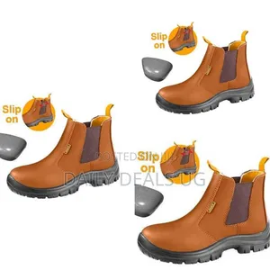Ingco Slip On Safety Boots -brown/Grey