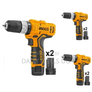 Ingco Cordless Drill Cidli1232e, 12v, 20nm + 2x Battery 1.5ah
