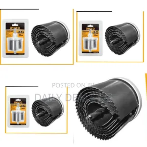 Ingco Hole Saw Set (07pcs Set) for Wooden, Plastic, Fiber Sheet