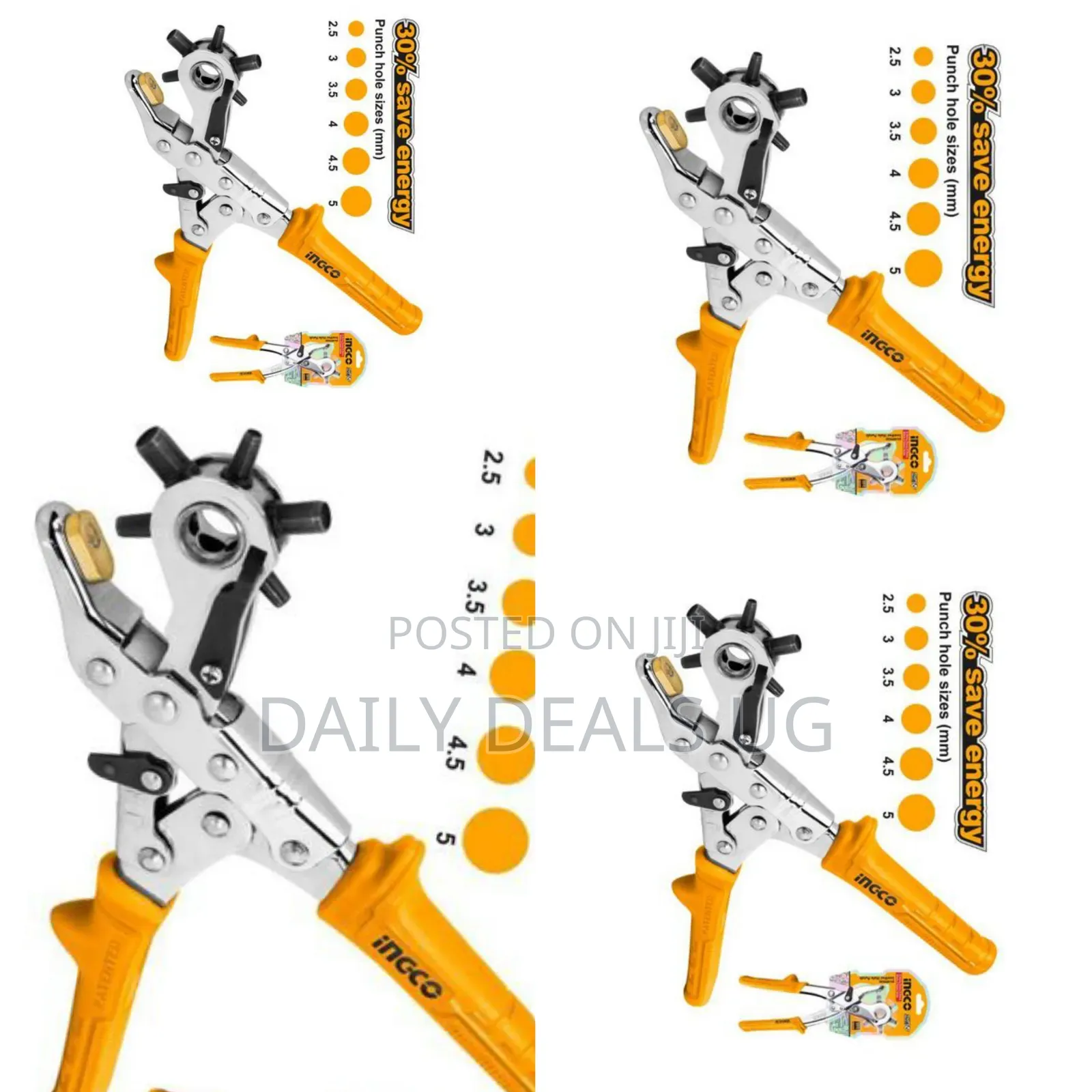 Ingco Hlhp028 -Leather Hole Punch -Orange