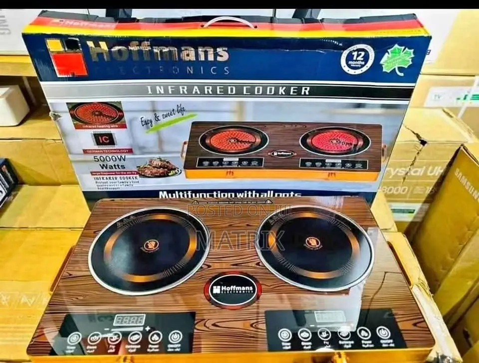 Hoffmans Double Infrared Ceramic Hot Plate Cooker - Gold