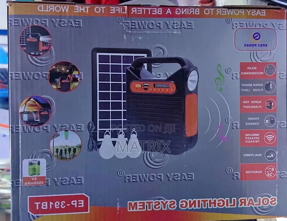 Easy Power Mini Solar Lighting System With Radio,Usb Cable and Torch
