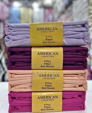 6x6 6pcs Fitted Elastic Bedsheets With 4 Pillowcases- Colour Varie