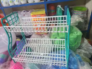 Kenpoly 2 Thrieves Plastic Dish Rack - Green White