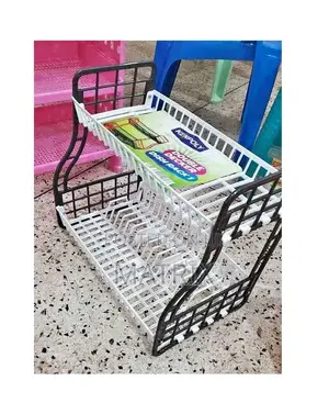 Kenpoly 2 Thrieves Plastic Dish Rack - Green White