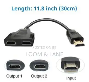 Hdmi Cable Splitter 1 in 2 Out Hdmi Adapter Cable