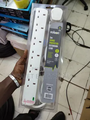 2m 6ways Surge Protected Power Extension Lead for Rolson