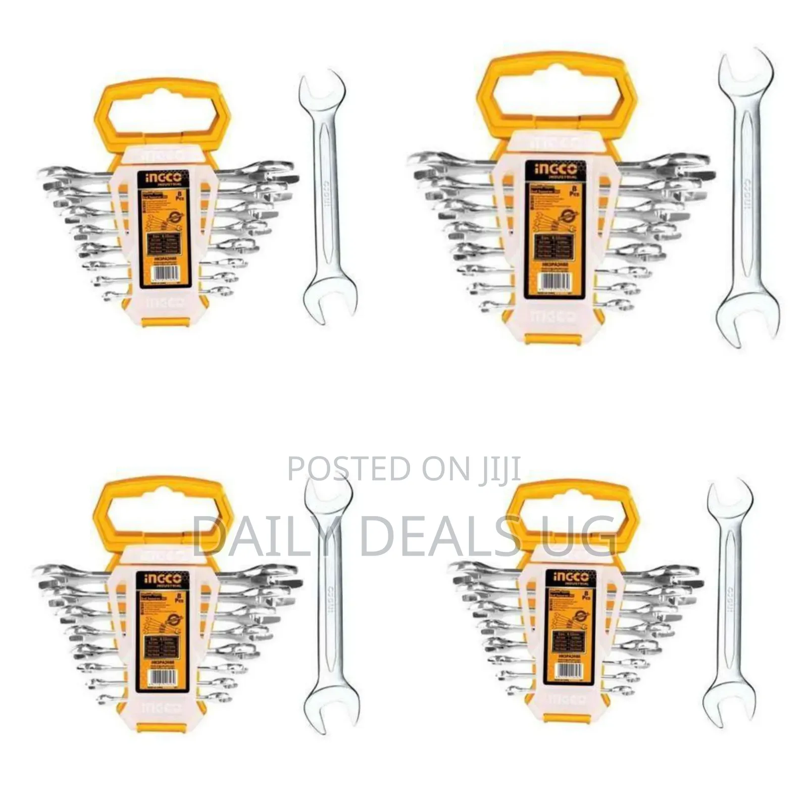 Ingco Double Open End Spanner Set-Silver