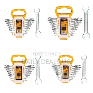 Ingco Double Open End Spanner Set-Silver