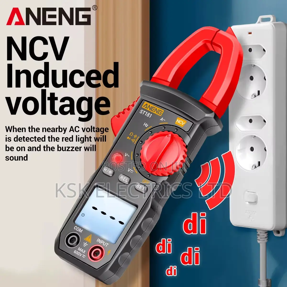 Aneng St182 Digital Clamp Meter Dc/Ac Current 4000 Counts Mul