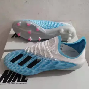 White Blue Adidas Cleats Football Boots