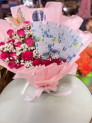 Money Bouquet With Red Roses Pinky Wrap2k Note Humpers S