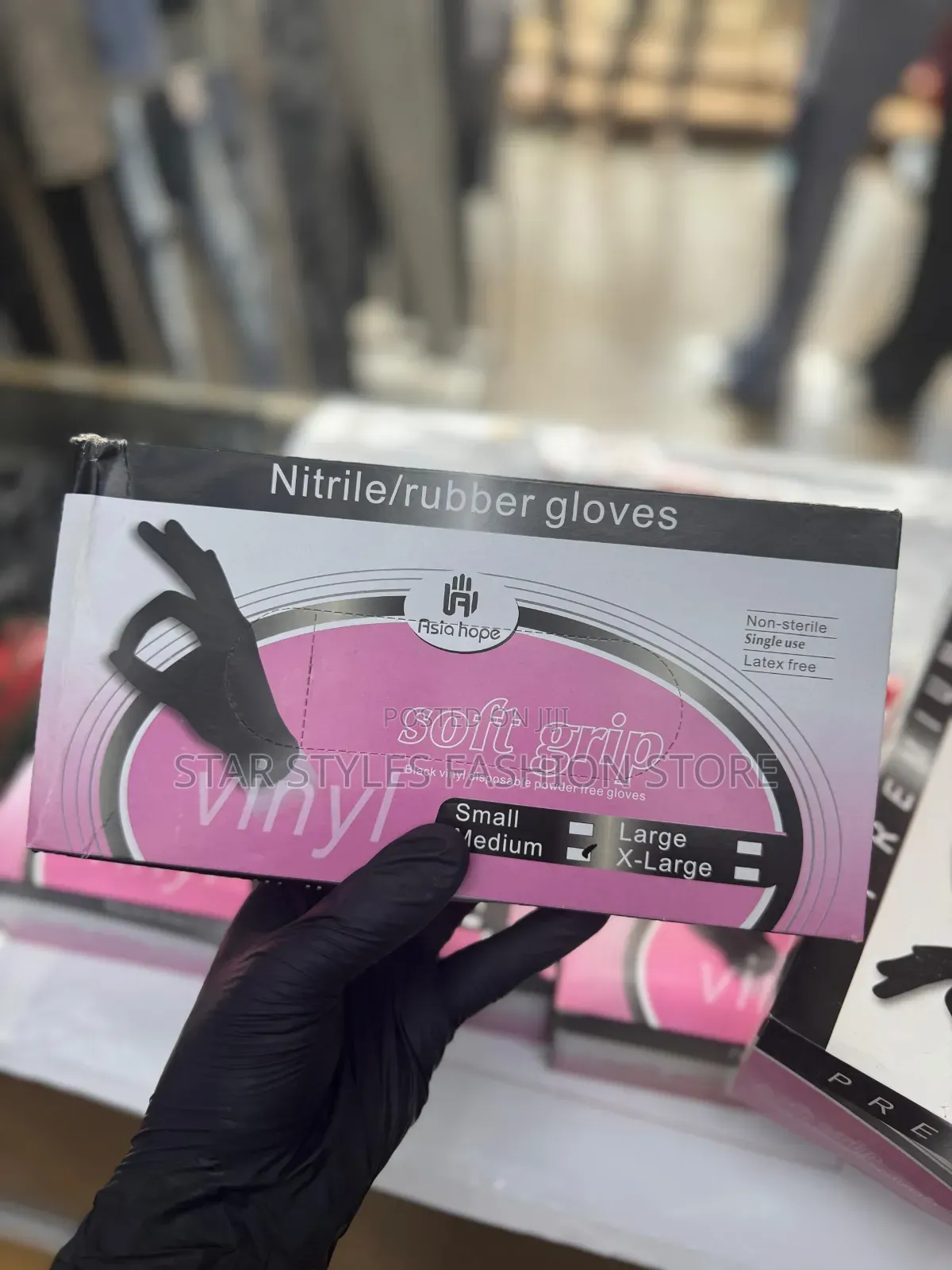 Black Nitrile/ Rubber Gloves