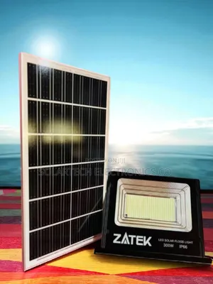 300w Zatek Outdoor Solar Flood Light, Security Led With Remote