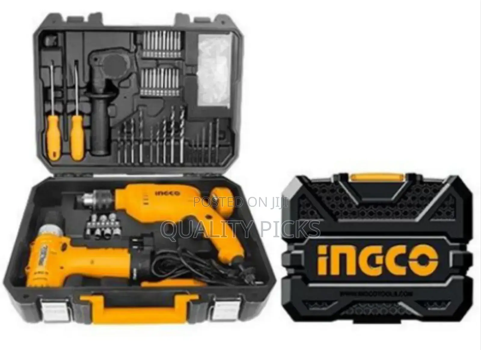Ingco HKTHP 11081- 108 PCS Tools Set, 12v Cordless Drill Tool Set.