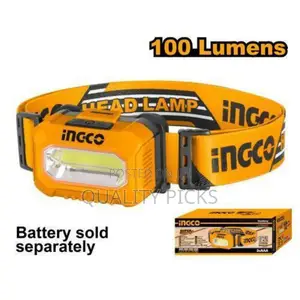 Ingco Head Lamp 200 Lumens Alkaline 3aaa Battery 4-18 Hours.