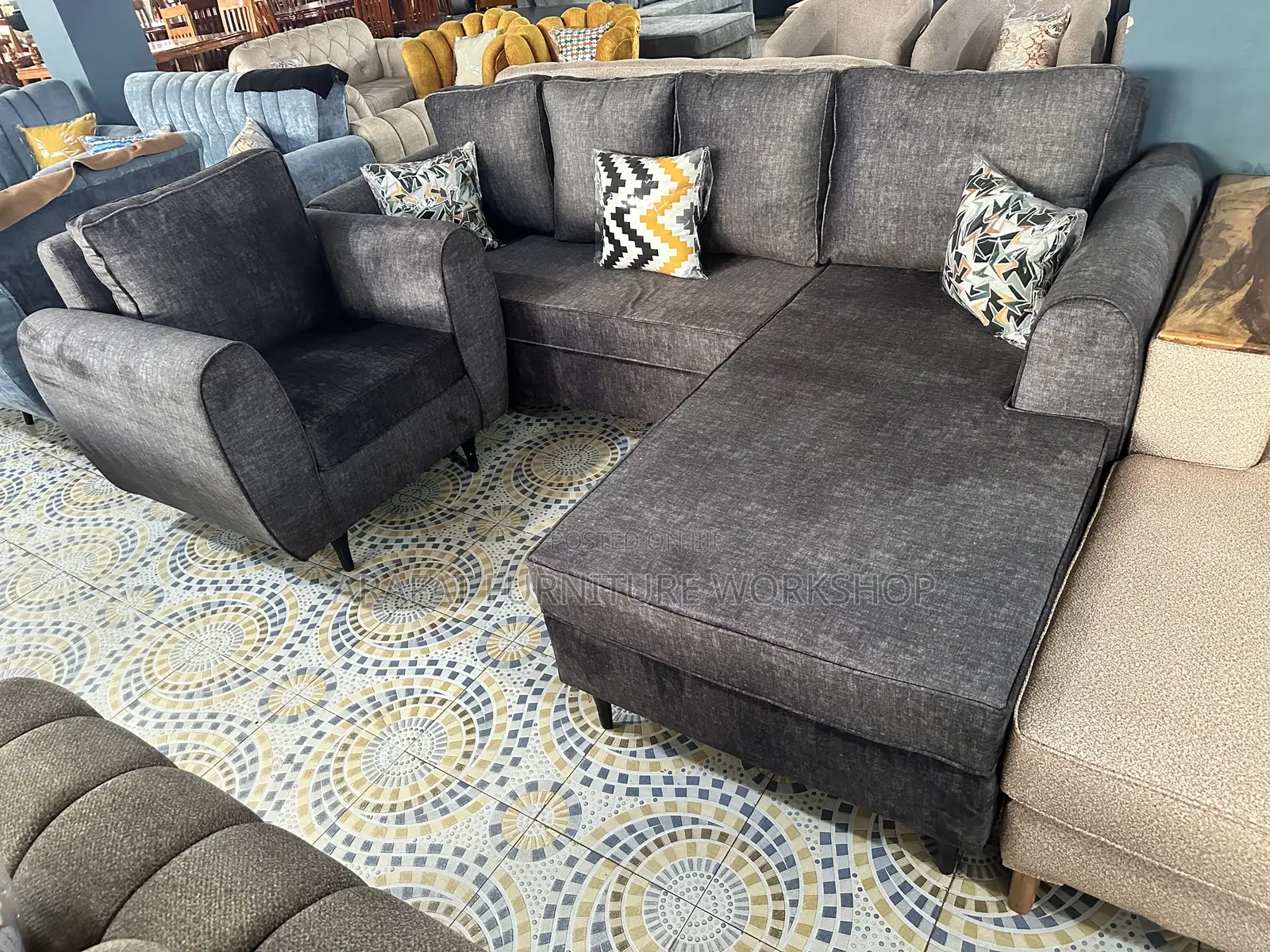 Modern L Shape Sofa Set