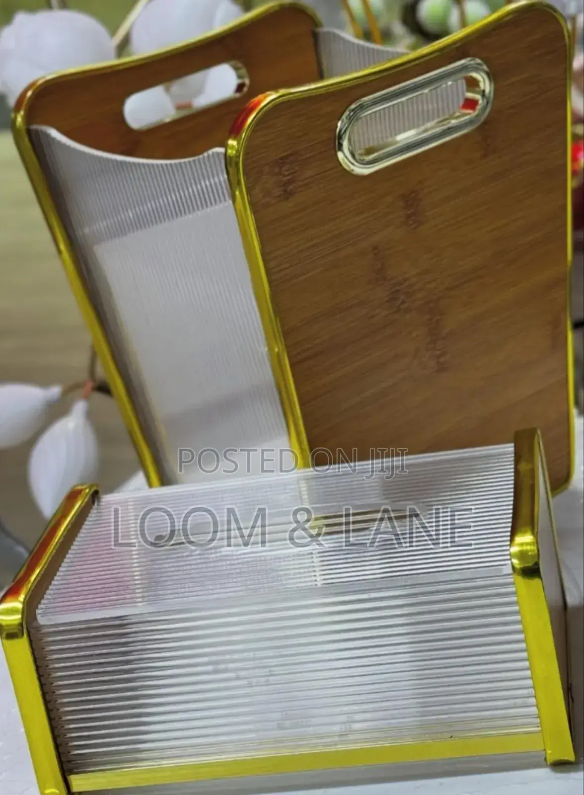 Premium Plastic Tissue Holder Box and Trash Bin Dustbin Set