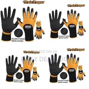 Ingco Hgnf01 -knitted & Pvc Dots Gloves -orange