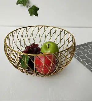 Fruit Basket Elegant,Strong and Beautiful Golden Fruit Basket
