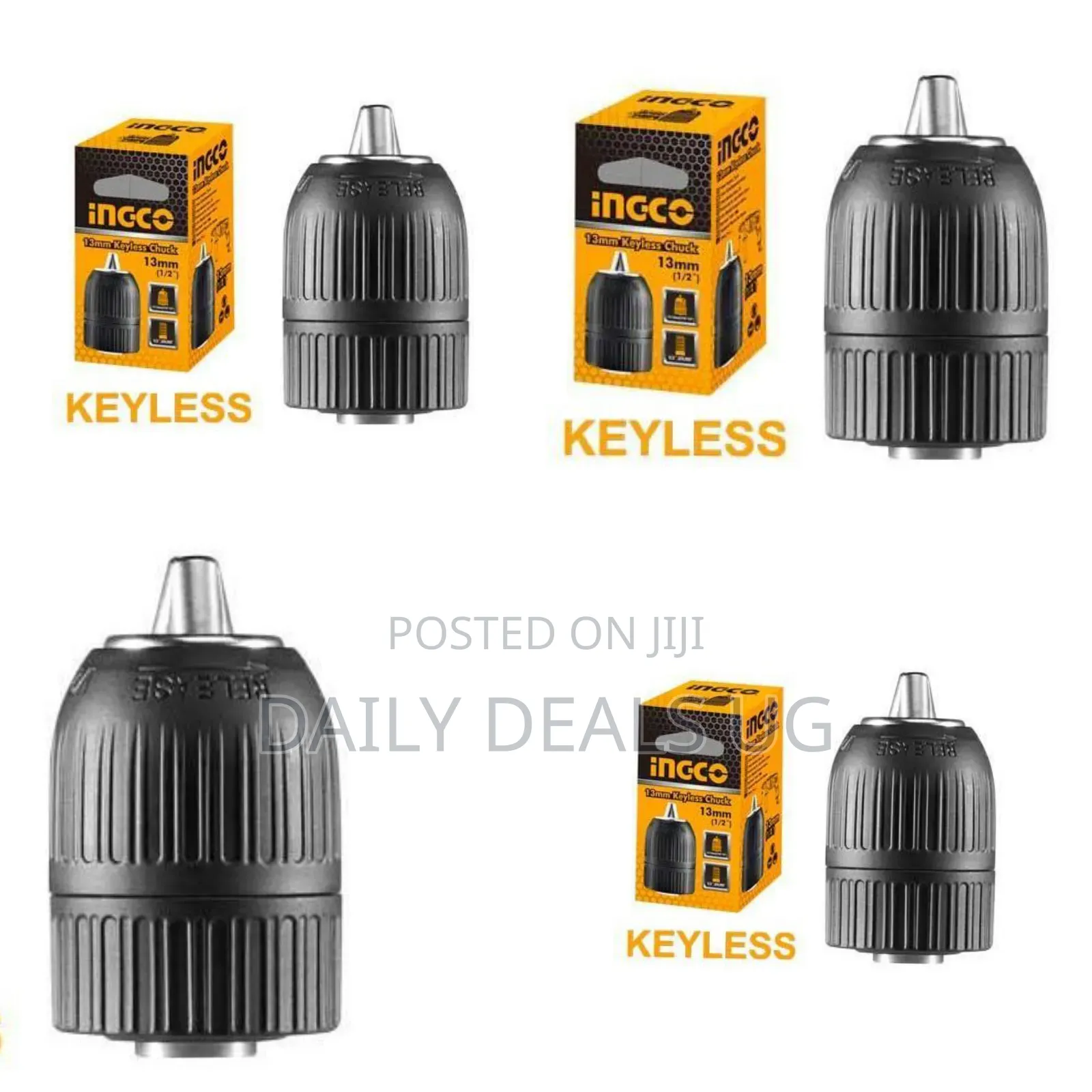 Ingco Kcl1301 -13mm Keyless Chuck -Orange