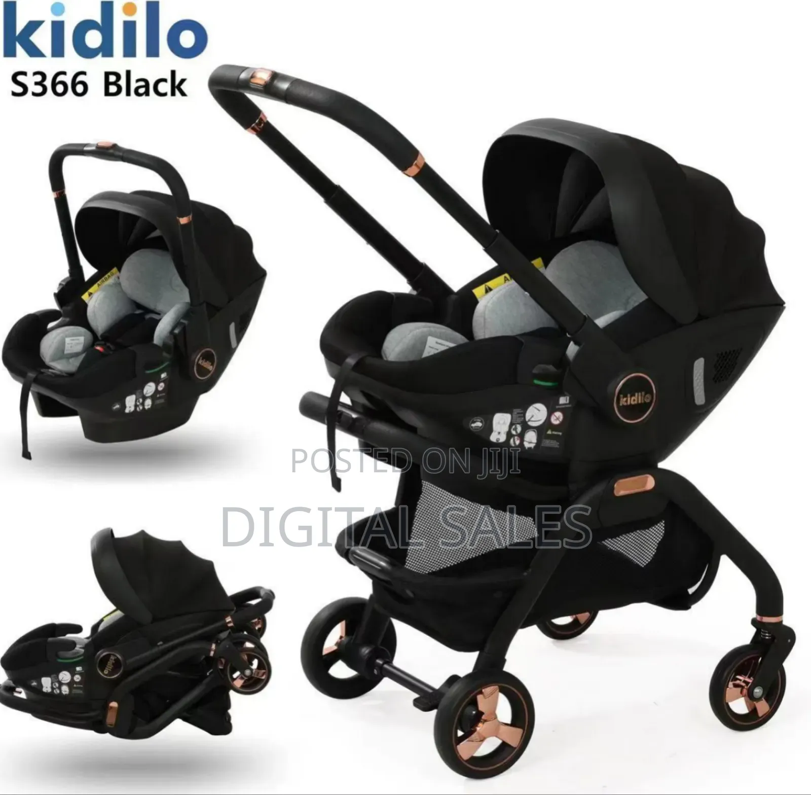 Kidilo Baby Stroller With Umbrella Stands