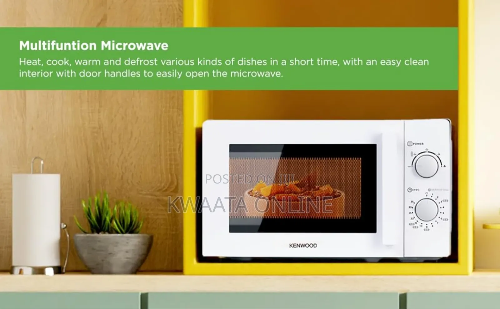 Kenwood 20l Microwave Oven Mwm20, 5 Power Level, Defrost Function,700w