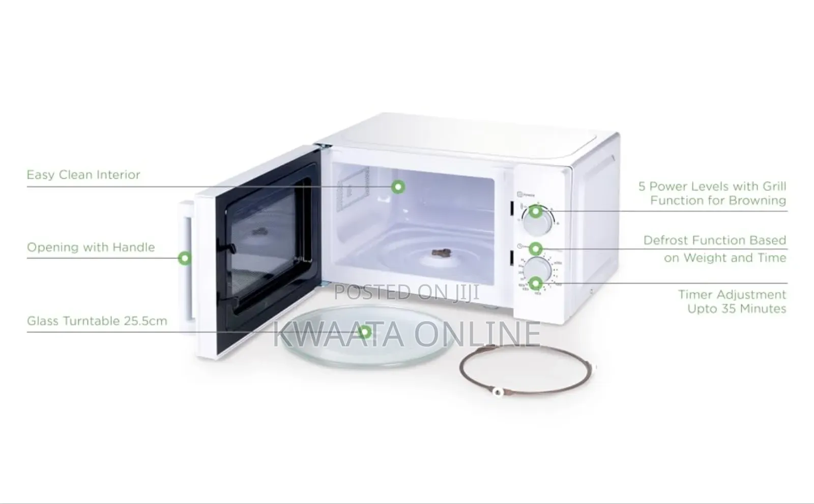 Kenwood 20l Microwave Oven Mwm20, 5 Power Level, Defrost Function,700w