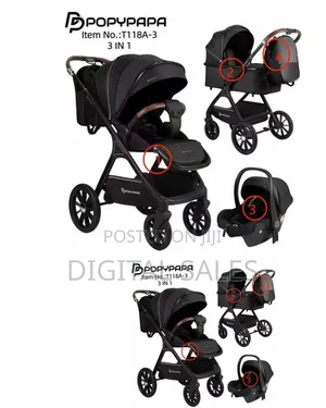 High Luxury 3 in 1 Baby Stroller Set Carriage for Newborn - Travelpack