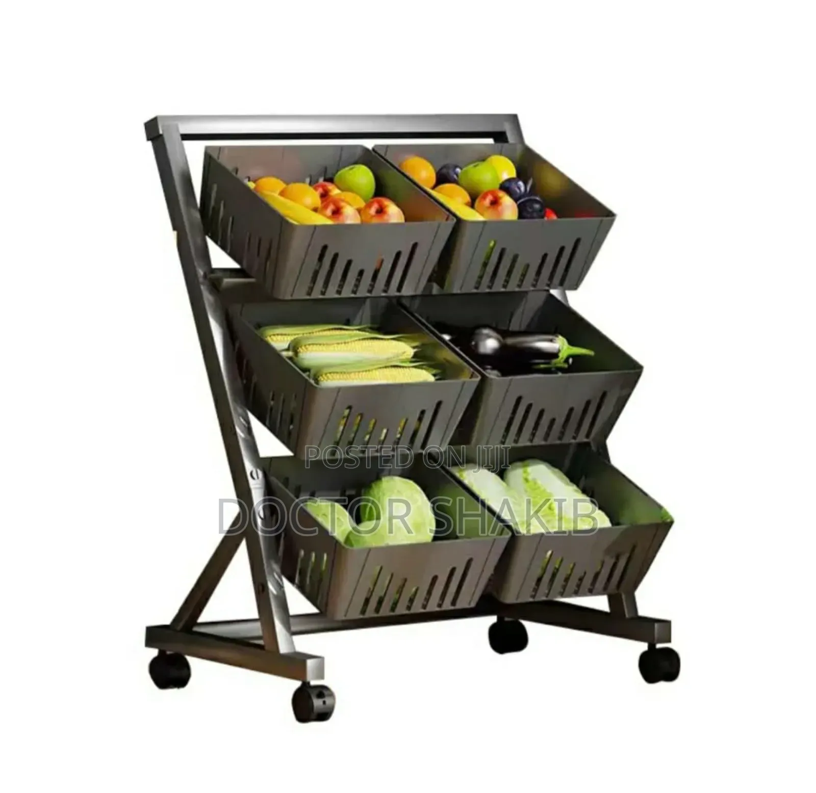 Luxurious 3 Tier Kitchen Storage Trolley or Vegetable Rack.