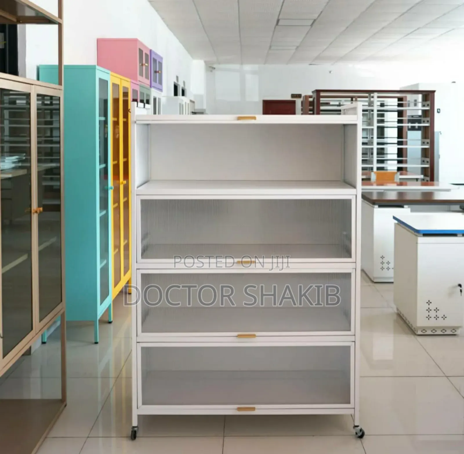 Unuque 5-Tier Kitchen Storage Cabinet With Flip Doors